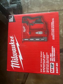 MILWAUKEEM12 12-Volt Lithium-Ion Cordless 3/8 in. Crown Stapler (Tool-Only