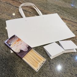 Glassybaby Gift Bag w/ 2 Note Cards & Matchbox Packaging Accessories Lot