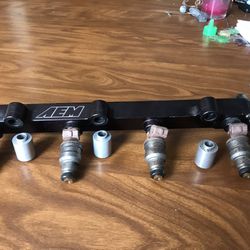 4g63t Aem Fuel Rail With Fuel Pressure Regulator  