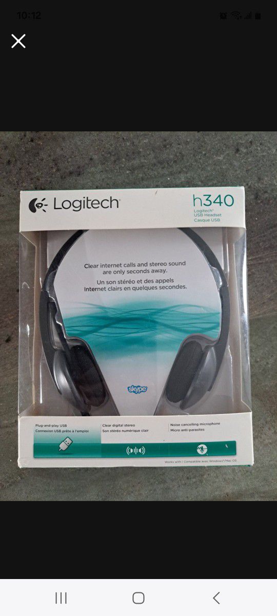 Logitech USB Headset W/noise Canceling  Microphone 