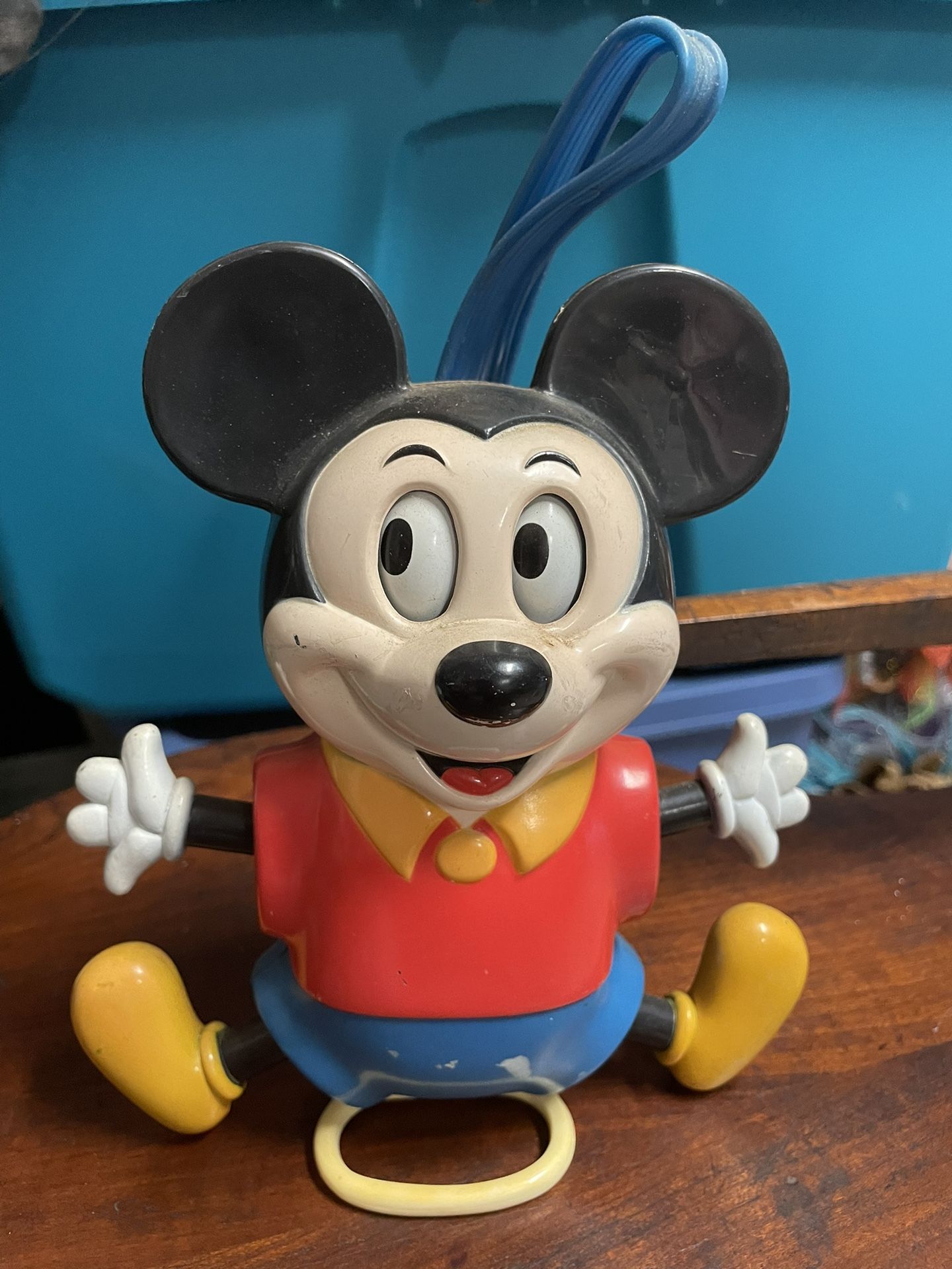 Vintage pull string Mickey Mouse Hong Kong Working condition