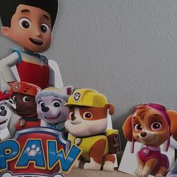 Paw Patrol Characters Birthday Party Standalone Coroplast Signs