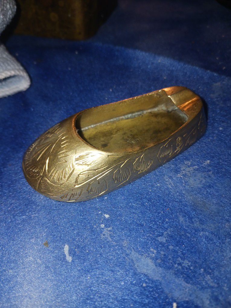 Vintage Brass Slipper