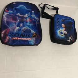Sonic Hedgehog Backpack and Lunch Bag