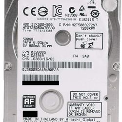 HGST 500GB laptop hard drive hdd 7200rpm 2.5"