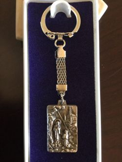 Silver Keychain made in Italy / Catholics Cathedral gift shop 💝🛍