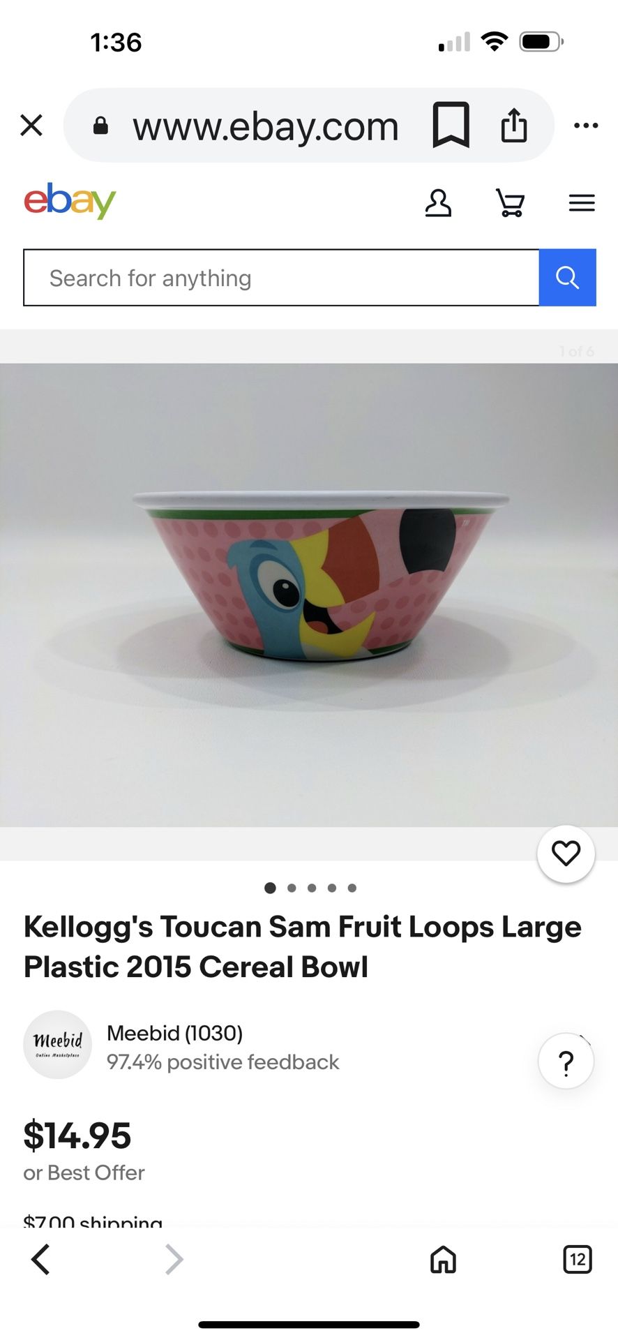 Four collectible bowls, two different kinds, Kellogg’s