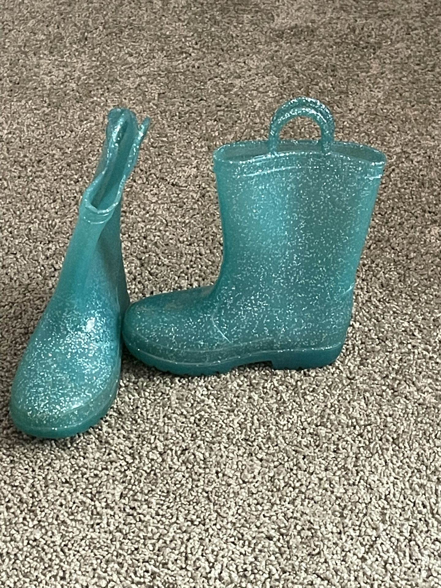 Size 10 Green Sparkle Boots