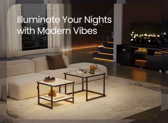 Nesting coffee table with LED LIGHT brand new in box $40