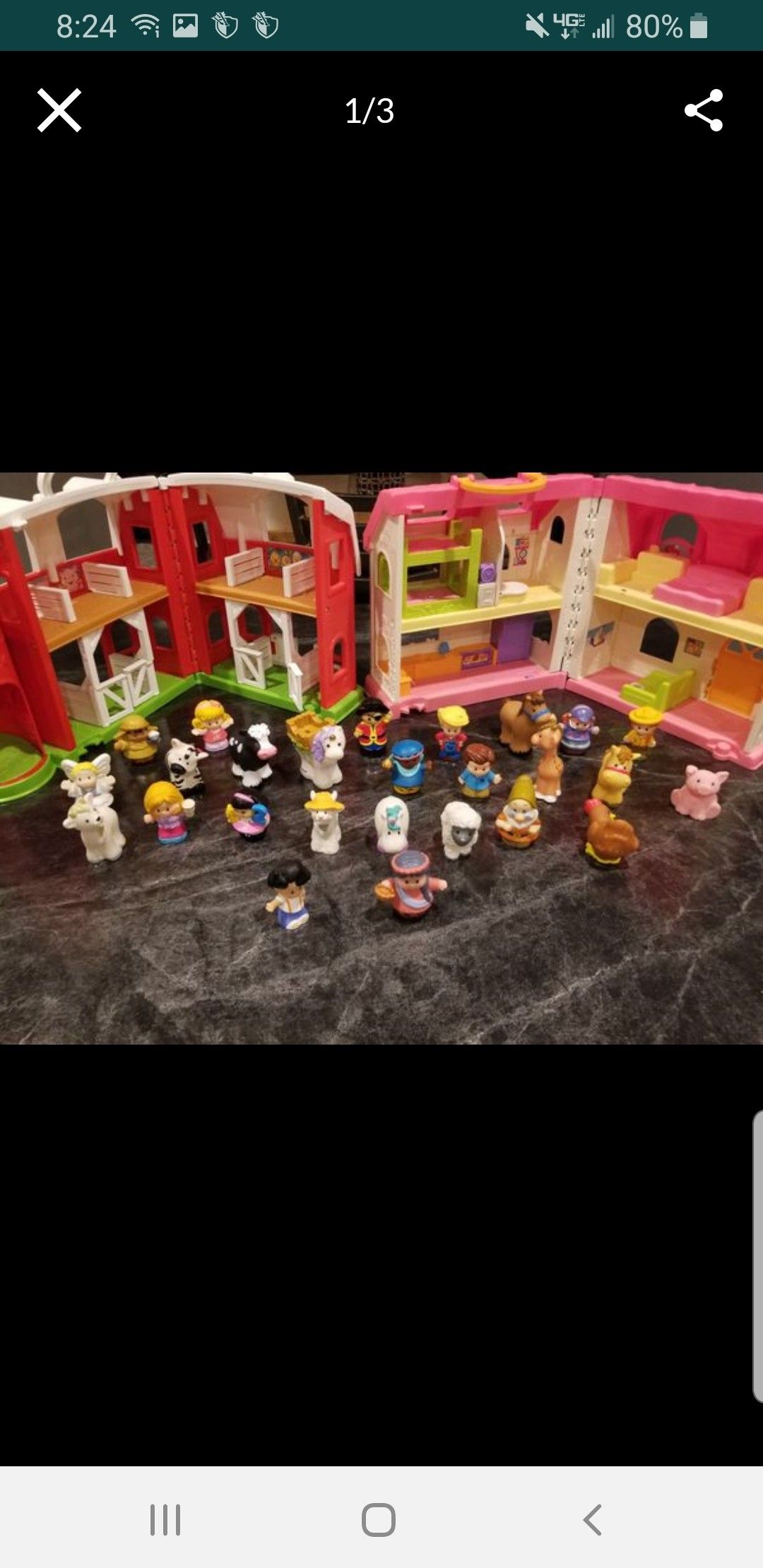 Little tikes barn, house and figures