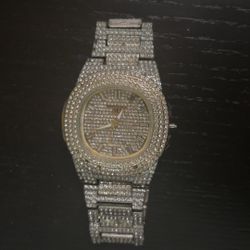 iced out diamond watch 