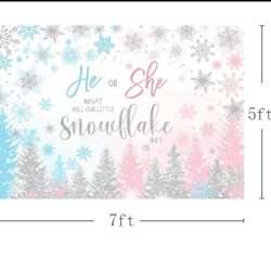 7x5ft He Or She Fabric New 