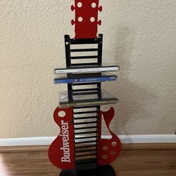 Budweiser Guitar Les Paul Shaped CD Rack