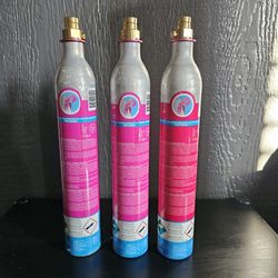 Set of 3 SodaStream Quick Connect CO2 Cylinders – EMPTY – Pink Label Exchange