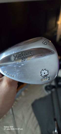 LH Titleist Vokey Wedge's SM6 56*, and SM5 60* brushed nickel