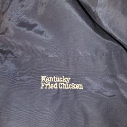 Vintage 80s Kentucky Fried Chicken KFC Employee Jacket S Navy Crest Made in USA