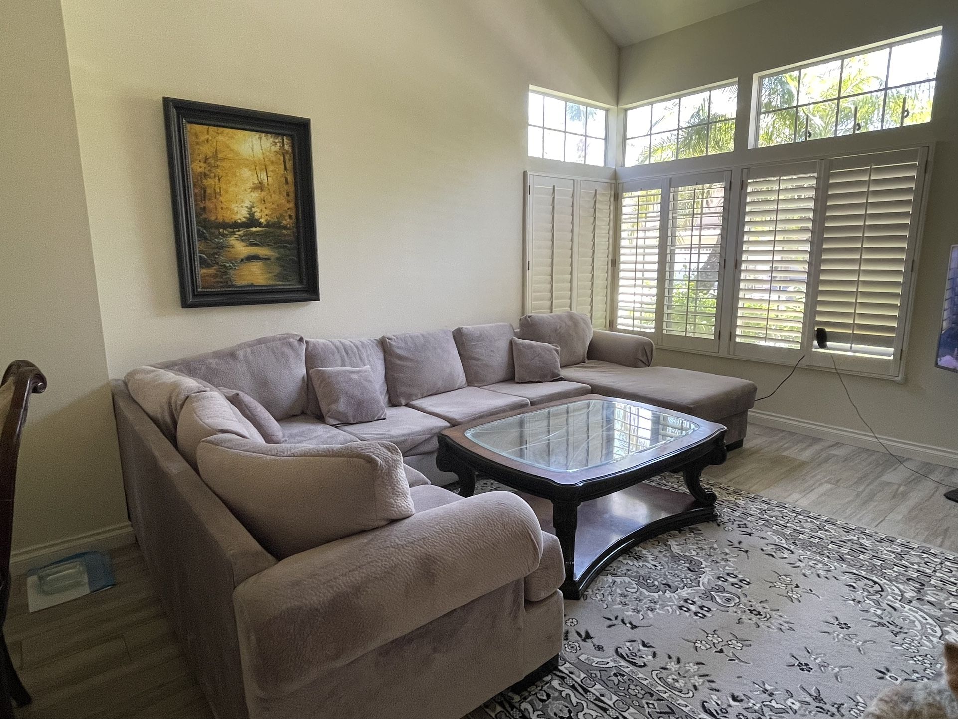3 Pieces Big Light Grey Sectional