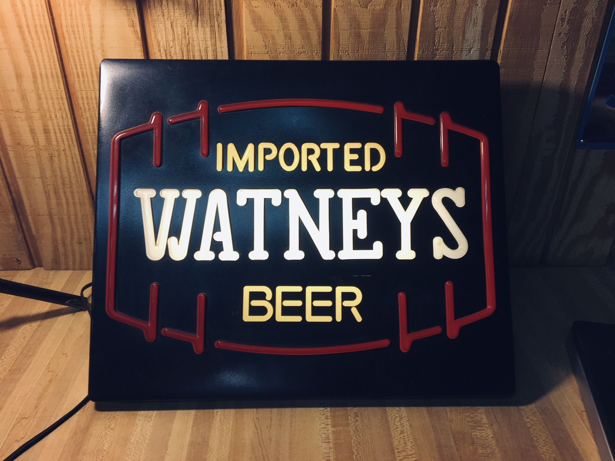 Vintage Lighted Beer Sign Imported Watneys Beer