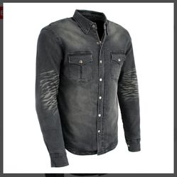 Milwaukee Leather Mens Black Flannel Biker Shirt (MPM1620) (L)