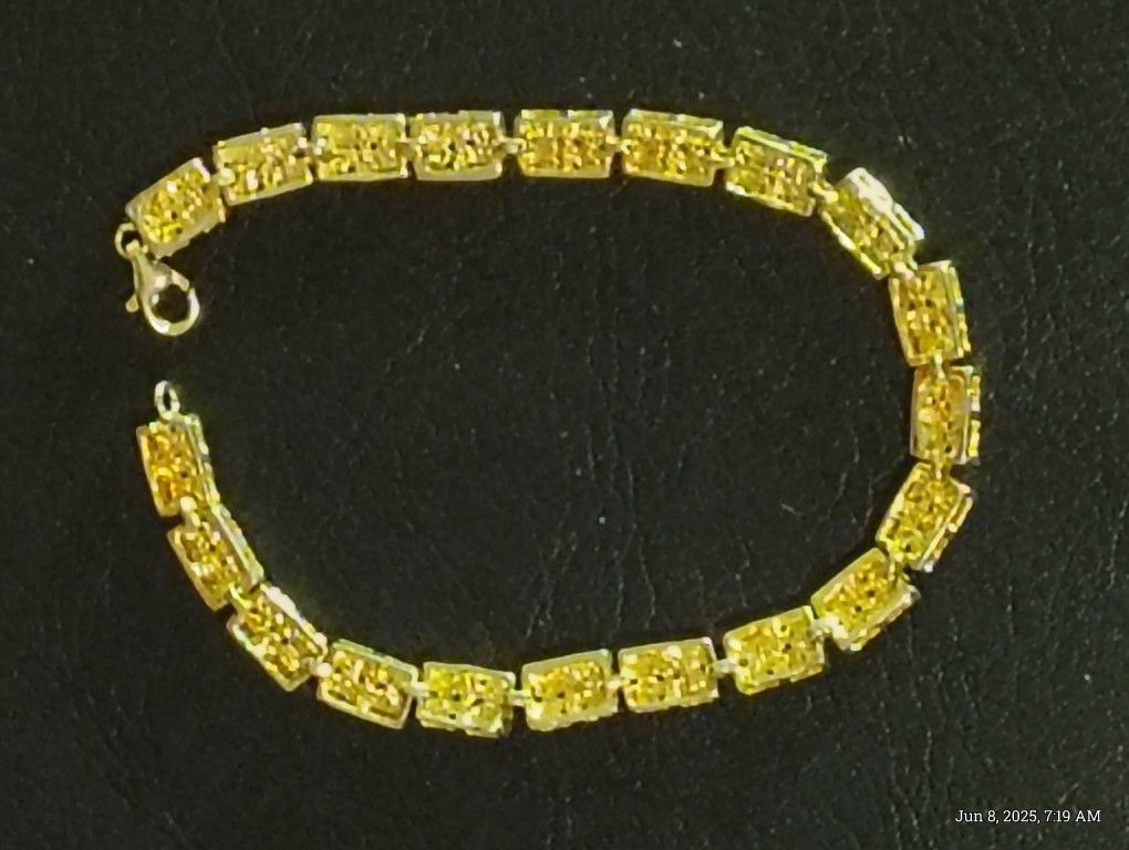 14k Yellow Gold 108 Diamond Bracelet