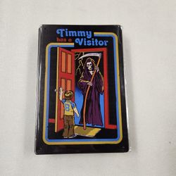 Funny Little Timmy Meets Death Grim Reaper Metal Sign 