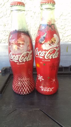 Collectible Coca-Cola holiday bottles