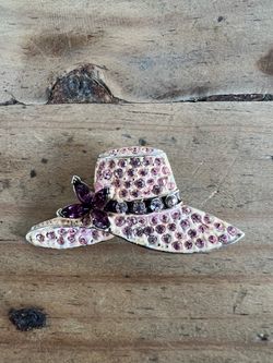 Vintage Rhinestone Hat Brooch