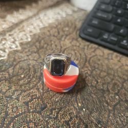 MEN'S RING WITH BLUE STONE SIZE 10
