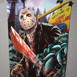 Jason Friday The 13th Camp Crystal Lake Canvas Poster Horror Wall Art Room Decor