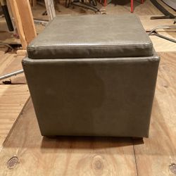 Leather Ottoman 