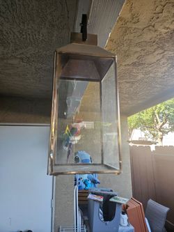 Glass hanging lanterns