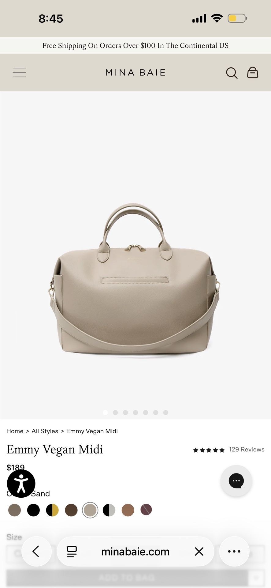 Mina Baie Diaper Bag