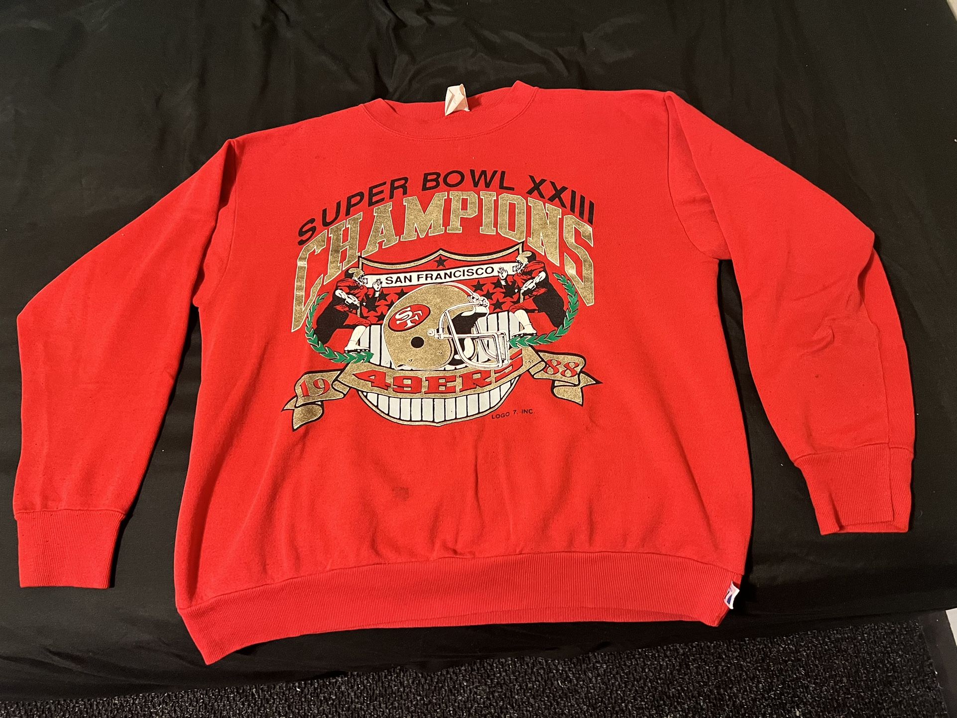 Vintage Logo7 49ers NFL Football Team Super Bowl Champions 88