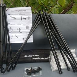 63" Tall Display Easel Stand for Wedding Sign Poster, Foldable and Adjustable with carrying Bag, Holds 5 LBS. 1 Pack