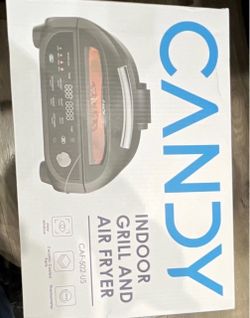 Candy CAF-502-US Indoor Electric Grill Air Fryer View Window Thermometer Gray