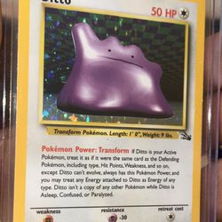 Ditto 3/62 - Fossil Unlimited - Holo - Pokemon Card - Rare