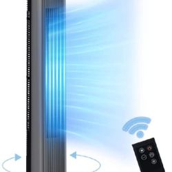 Pelonis 40in Tower Fan Oscillating, 3 Speed, 3 Modes,LED Display Remote