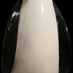 Ceramic Penguin, toilet brush holder.