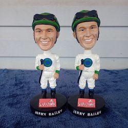 Horse Racing Hall of Fame Jockey Jerry Bailey bobblehead