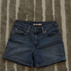 Levi's Mid Rise Blue Denim Shorts Women’s Size 24