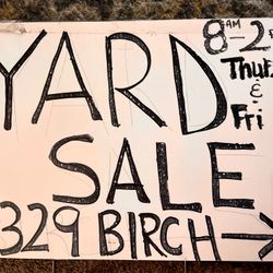 Garage Sale Thursday, June 19 & Friday,  June 20
