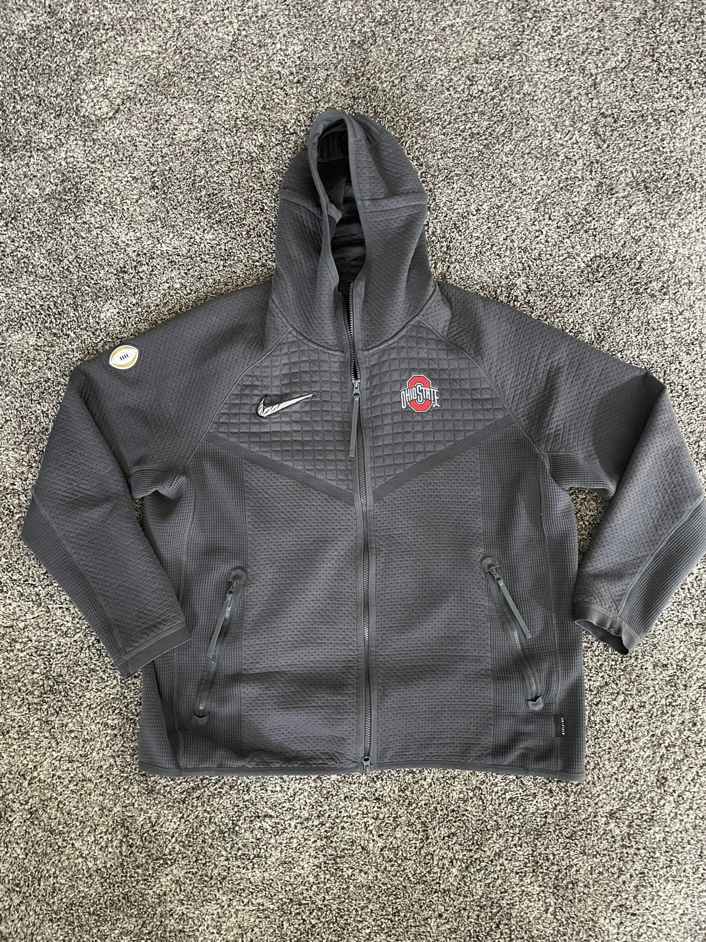 Mens Nike Ohio State OSU Buckeyes 2022 CFP Media Night Tech Fleece Full-Zip Hoodie XL