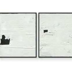 RH Kali Sanders Collage Art “For General Public” 2 Piece Paintings