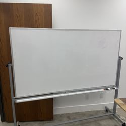 Large Dry erase White Board With Stand-Wheels