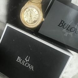 Bulova Gold Women's Watch New in Box