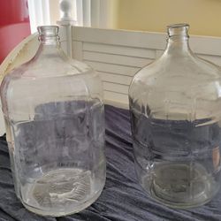 Two 5 Gallon Carboys Glass
