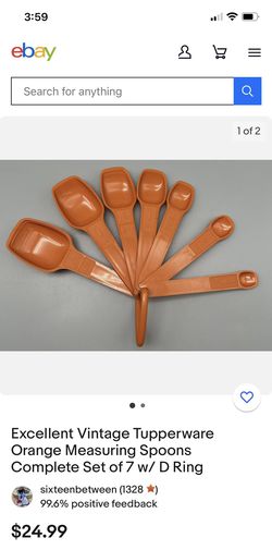 Orange Tupperware Measuring Spoons 