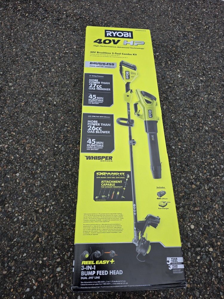 RYOBI 40V HP 2 TOOL COMBO KIT BRAND NEW!