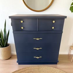Vintage Blue MCM Dresser 
