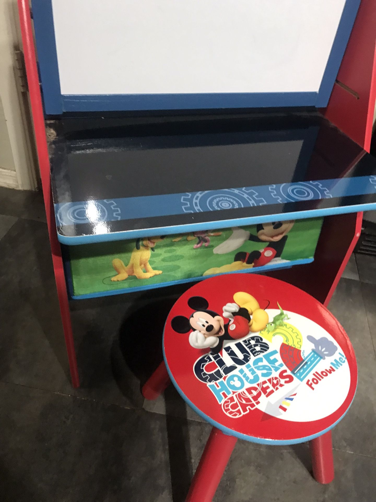 Disney Mickey Mouse Desk And Dry Erase Easel